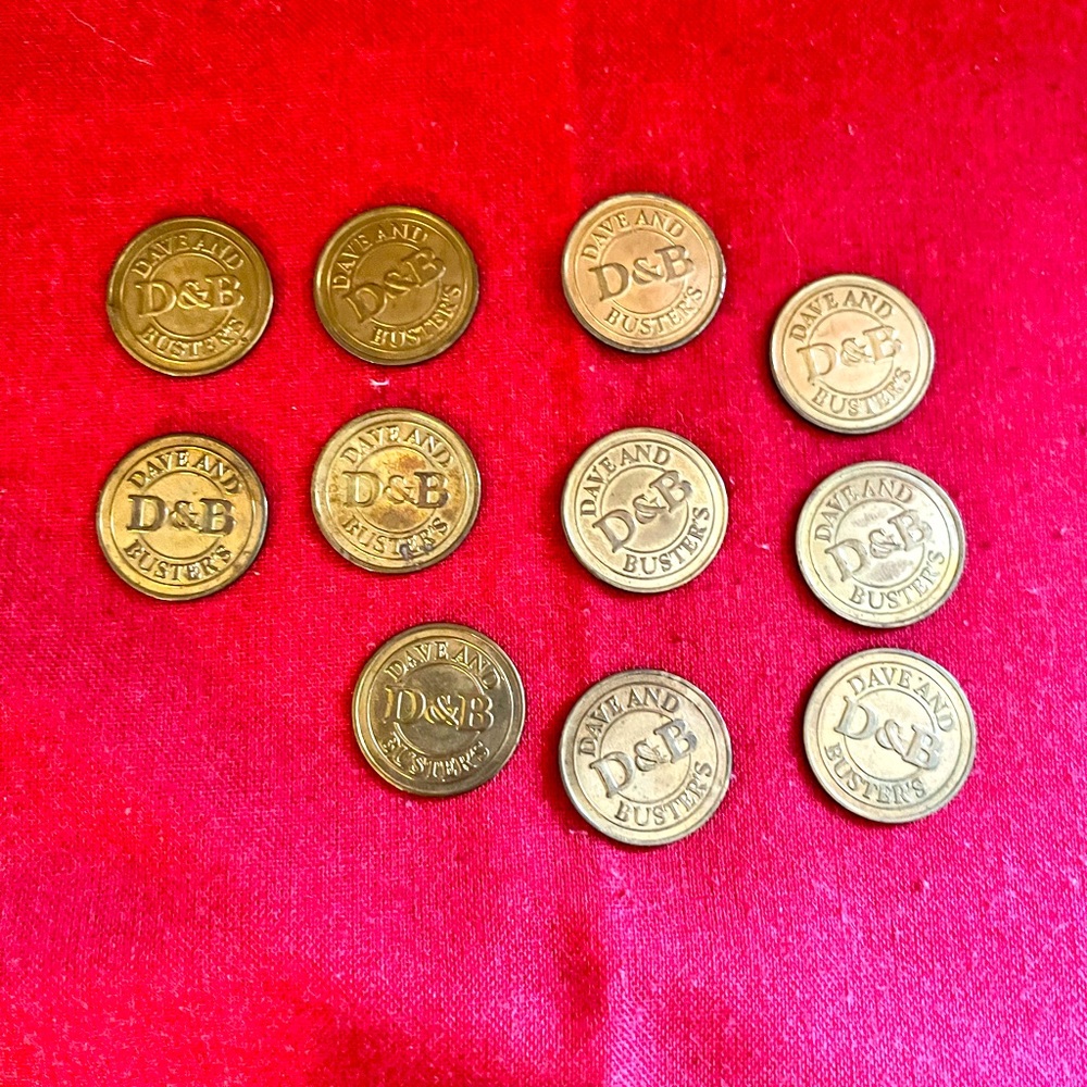 Dave and Buster’s No Date Issued Coin Game Tokens